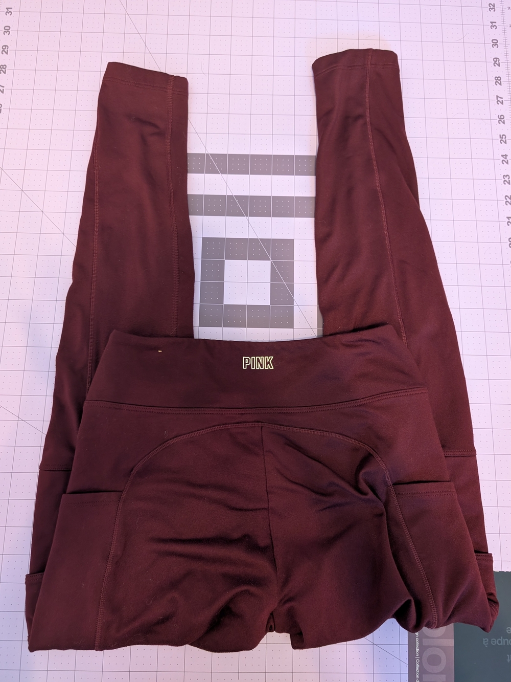 Y2k Preppy Victoria's Secret PINK Maroon Leggings